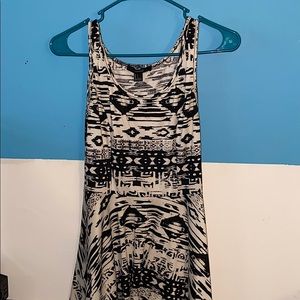 Forever 21 Black and White Patterned Dress